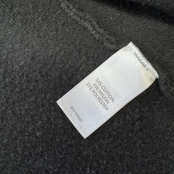 J Jill Cardigan Sweater Womens Medium Black Long Open Front Pocket Cotton Blend - Picture 5 of 8